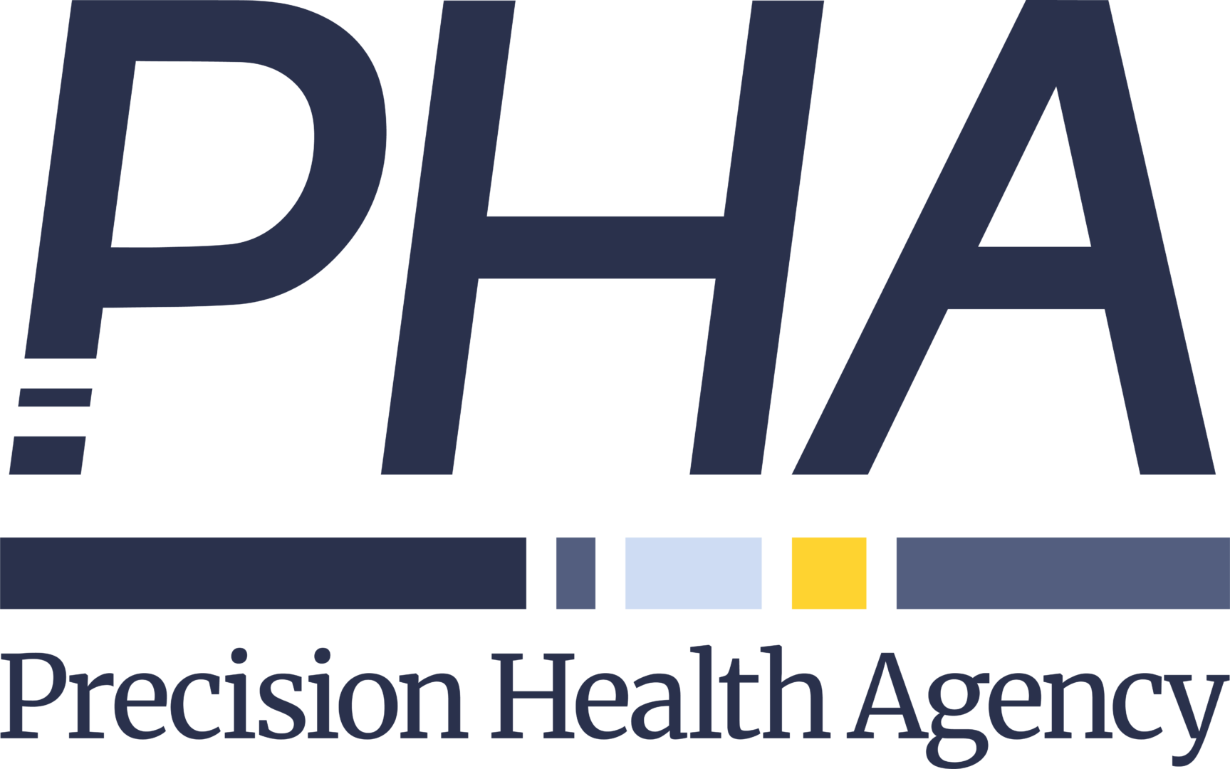 A green background with the letters pha in blue and yellow.