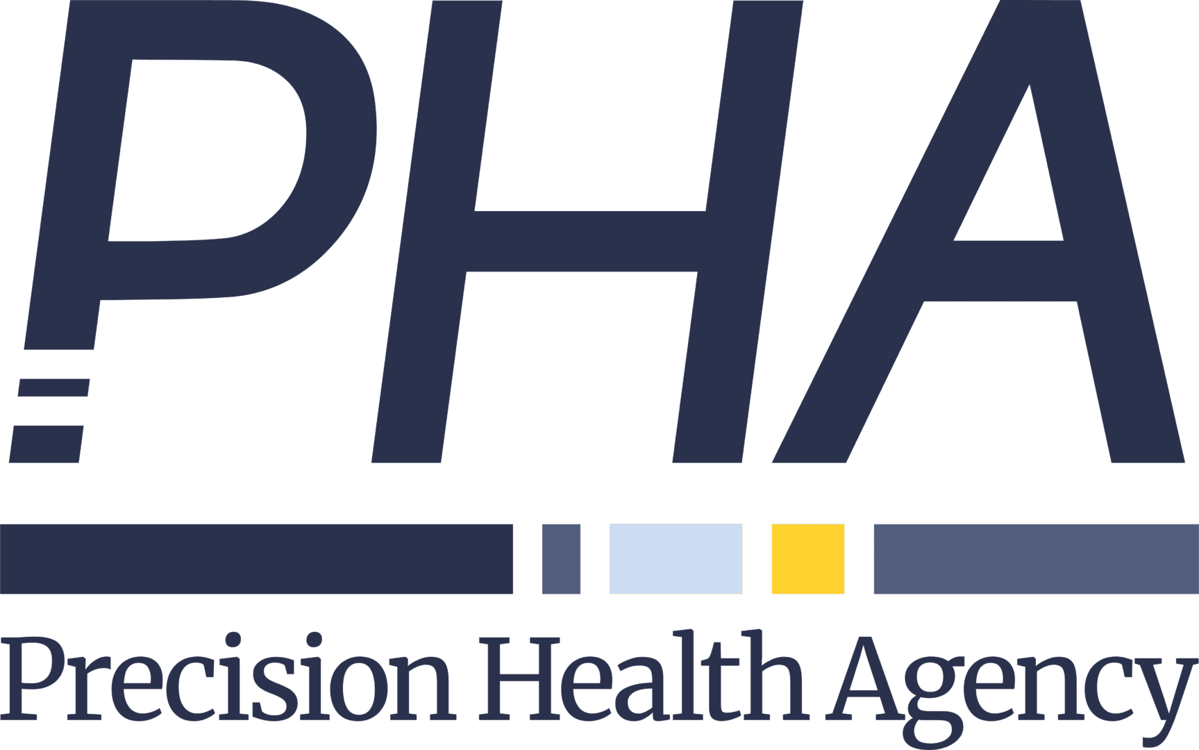 A green background with the letters pha in blue and yellow.